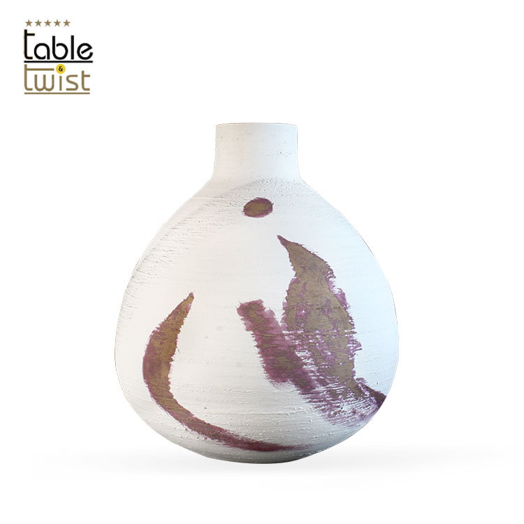 White Glazed Ceramics Vase