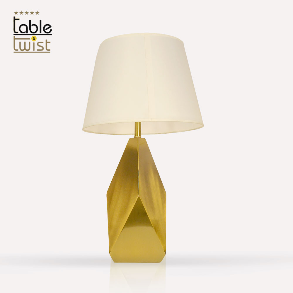 Geometric Table Lamp in Gold Metal