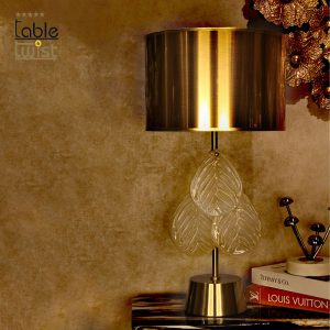 Leaves Colored Glass Table Lamp