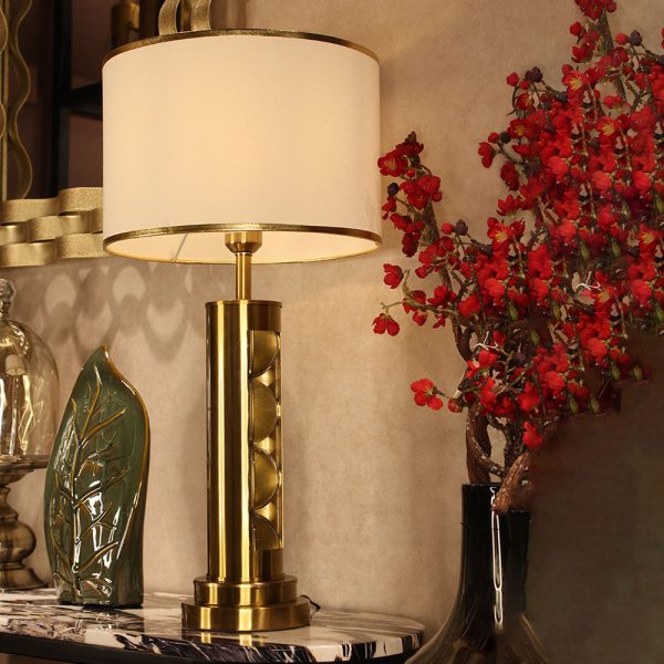 Crystal and Metal Table Lamp