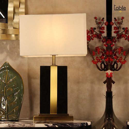 Black Modern Marble Table Lamp
