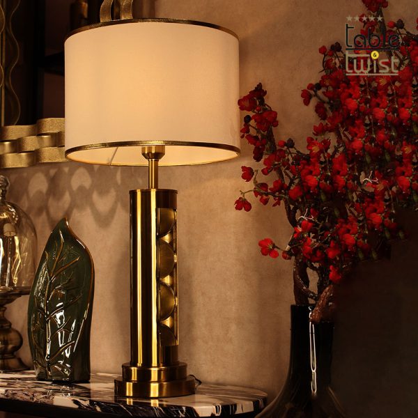 Crystal and Metal Table Lamp